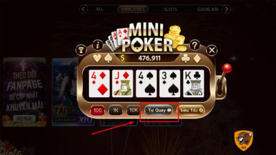 Nổ hũ Mini Poker - Sự kết hợp hoàn hảo giữa 2 trò chơi hấp dẫn
